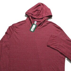 NWT Alternative Apparel Mens Marathon Hoodie Pullover 2XL Burgundy Lightweight